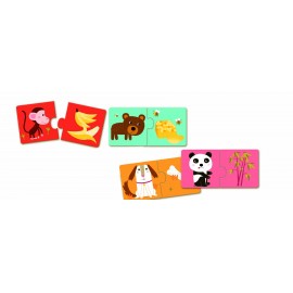 Puzzle Duo Djeco La masă - Asocieri Animale - imagine 2