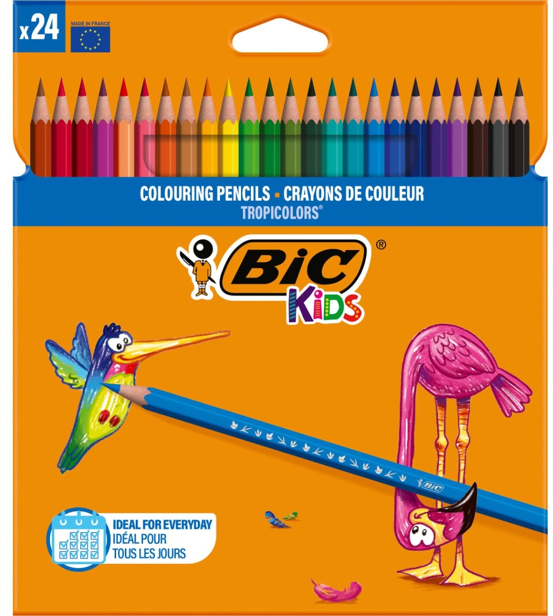 Set Creioane Colorate Bic Tropicolors, 24 Culori