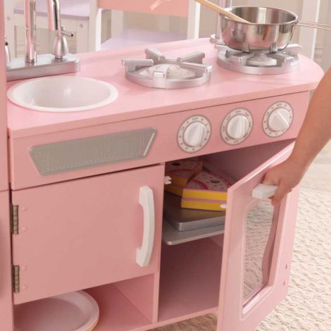 Bucătărie de Joacă Kidkraft Vintage Roze din Lemn - imagine 5