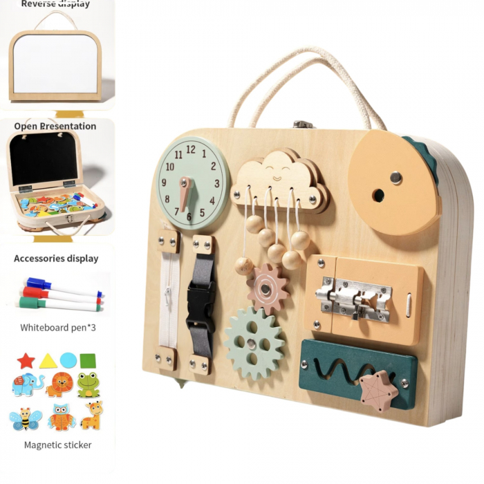 Busy Board Dublă Krista - 10 Activități Montessori