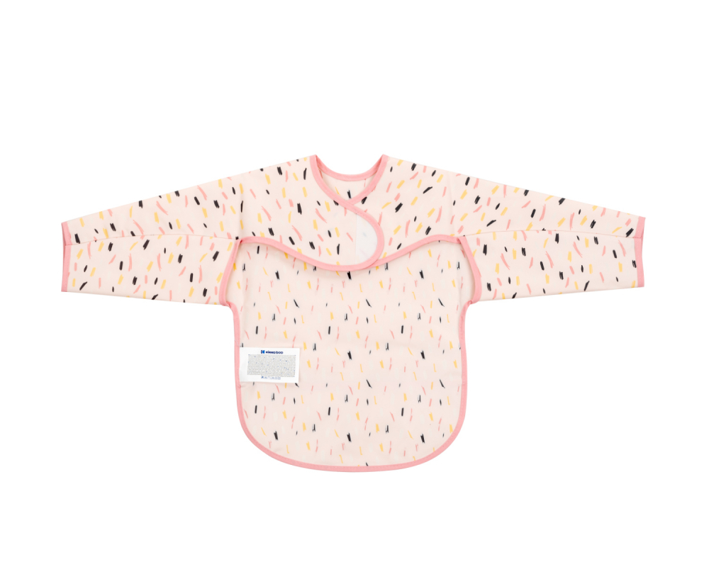 Baveta impermeabila KikkaBoo cu maneci Arty Pink - imagine 2