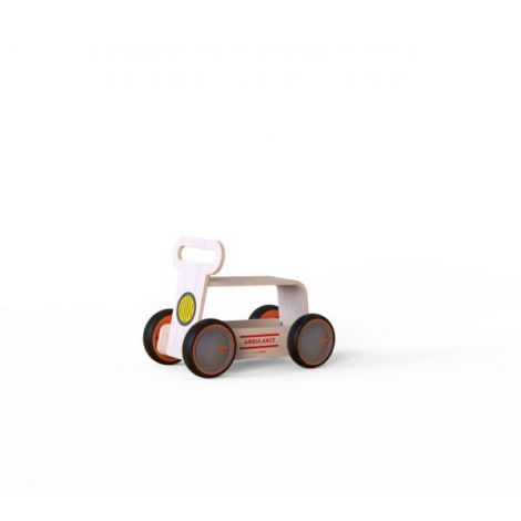Ambulanta lemn 3-in-1 MamaToyz ride-on - imagine 10
