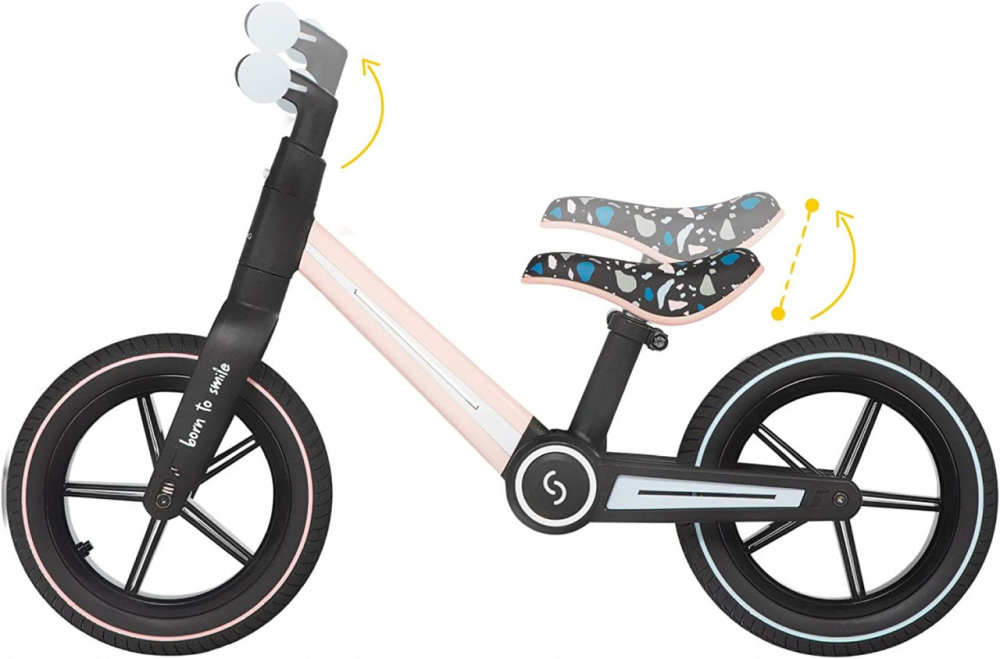 Bicicleta Skiddou Ronny Keep Pink 12 inch Pliabila - imagine 4