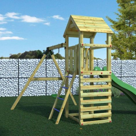 Complex Joacă Lemn Fungoo Gaia - Tobogan 2.2m - imagine 2