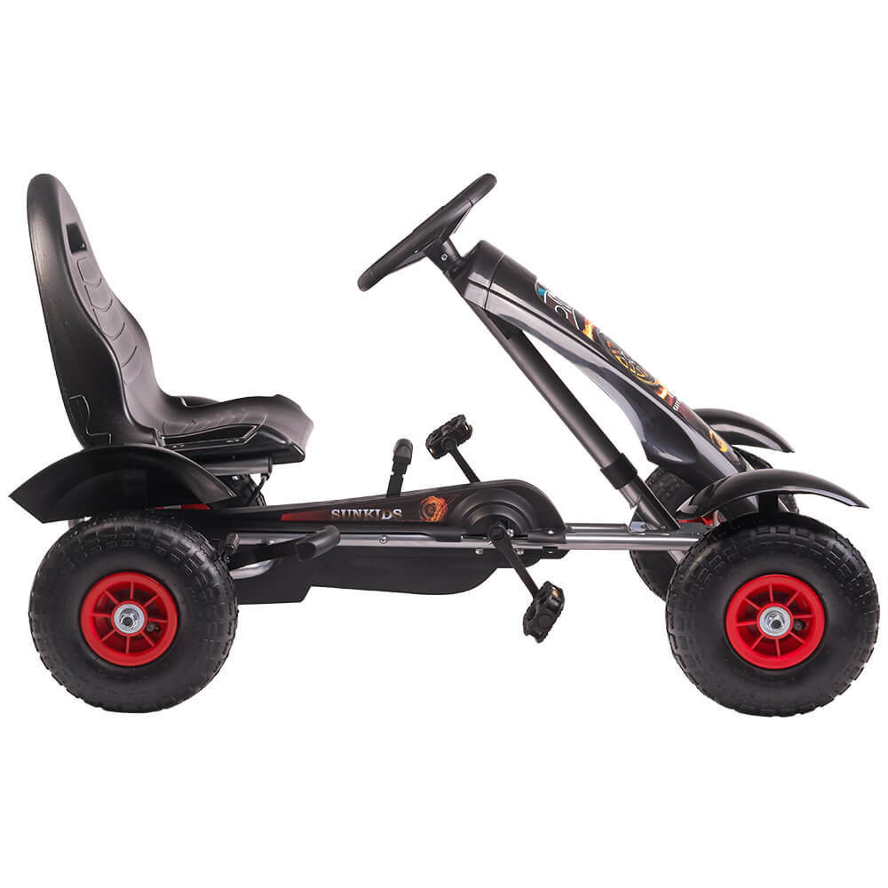 Kart cu pedale F618 Air Negru Kidscare