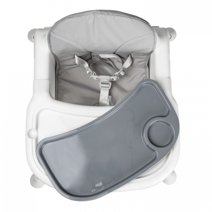 Scaun de masa 2 in 1 Ecotoys Alb, Reglabil - imagine 2
