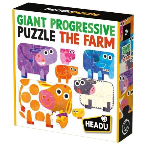 Puzzle Progresiv Headu Ecoplay Animale | Joc Educativ - imagine 3