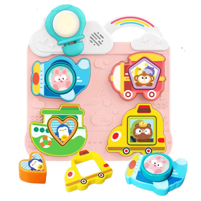 Jucarie Puzzle Roz Bebe Huanger 18 Luni+