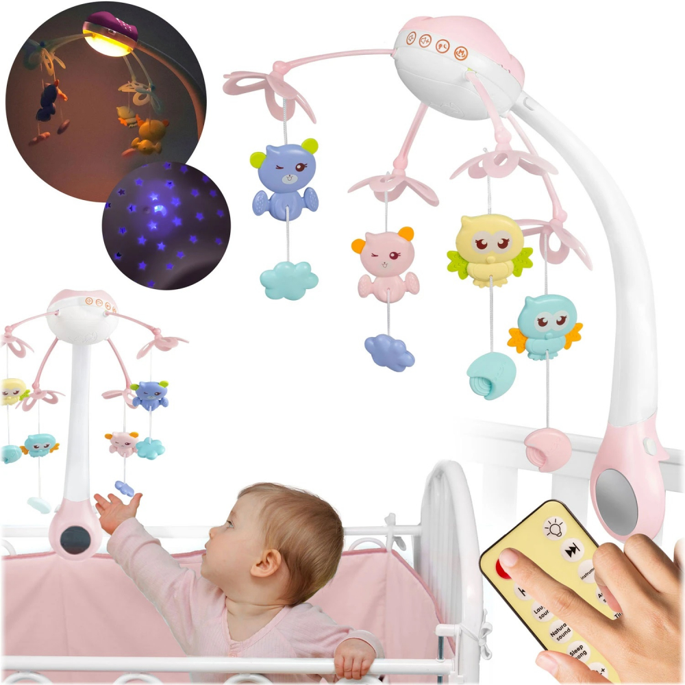Carusel Muzical Ricokids 2in1 cu Proiector și Telecomandă - imagine 3