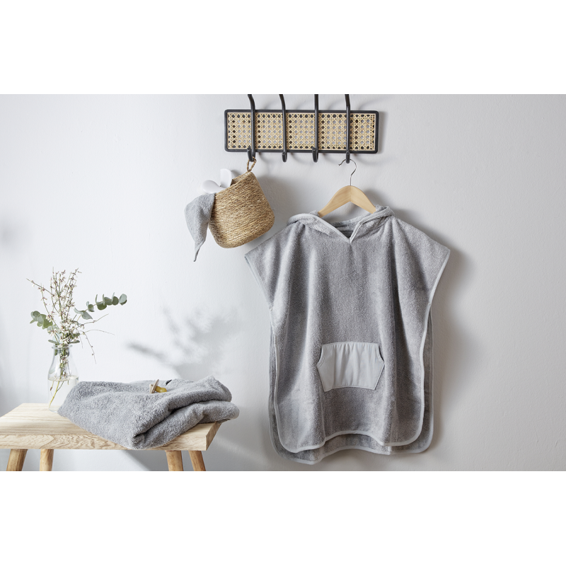Poncho de baie Rotho Babydesign Stone Grey, 6-18 luni - imagine 3