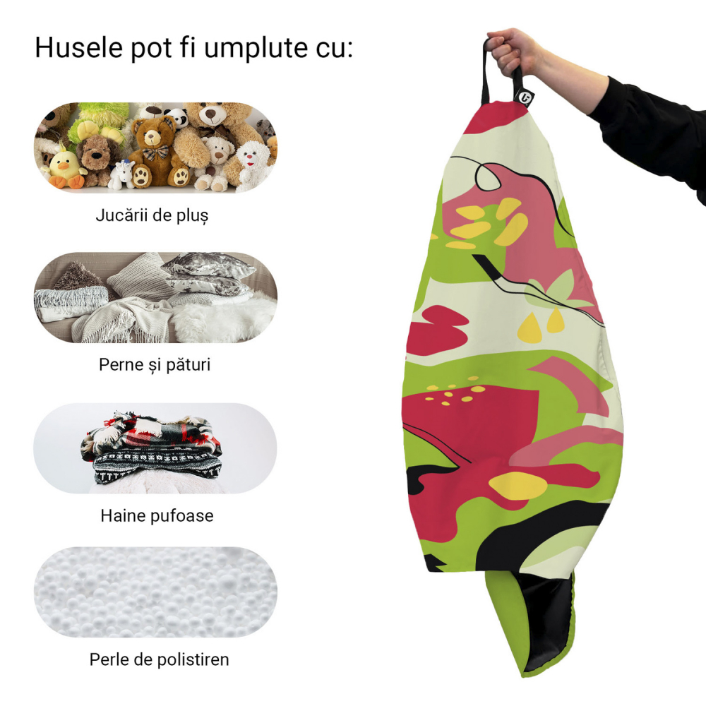 Husa Fotoliu Puf Para XL Abstract Jungle | Updeco