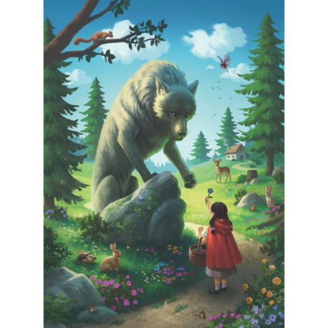 Puzzle Glitter Scufița Roșie - Ravensburger 100 piese - imagine 2