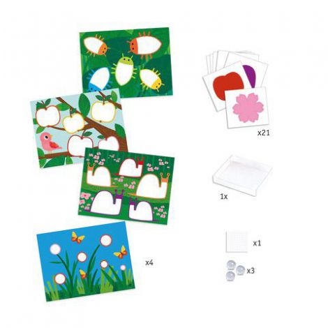 Pictura cu Bile Djeco Animale, Creativitate 3-6 Ani - imagine 4