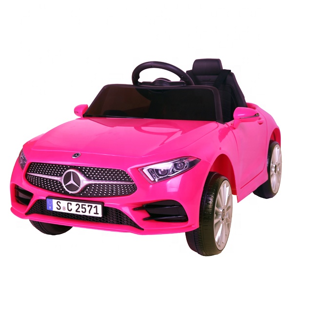 Mașinuță Electrică Mercedes CLS350 Roz, 60W, Telecomandă - imagine 2