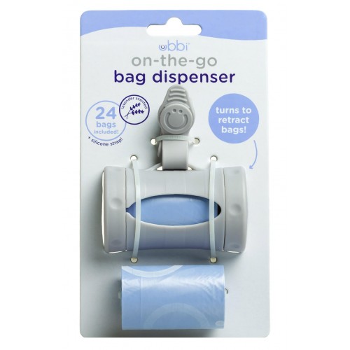 Ubbi On The Go Gri - Dispenser Portabil Pungute Scutece - imagine 2