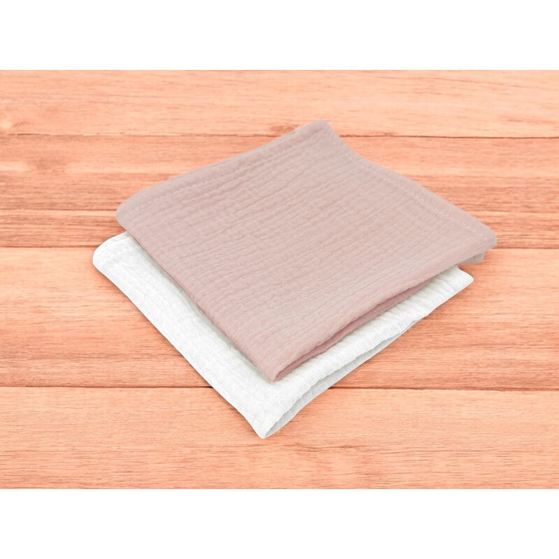 Set 2 Museline Qmini Bumbac Dublu 30x30 cm - imagine 2