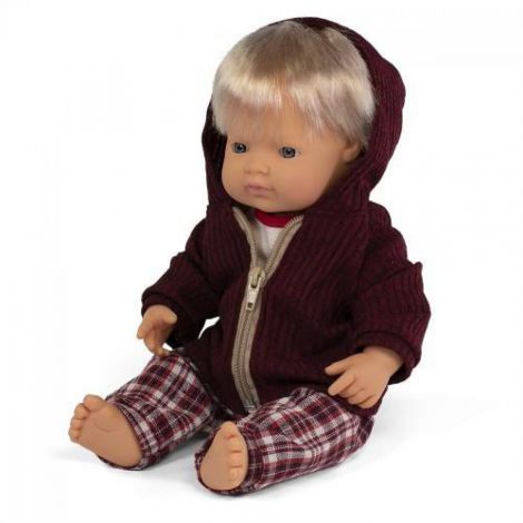 Păpușă Miniland Băiat 38 cm, Haine de Iarnă - imagine 4