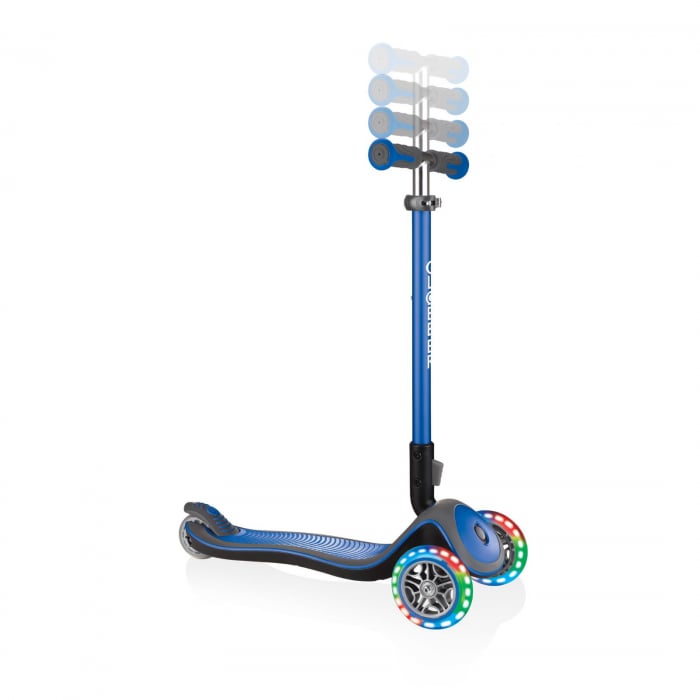 Trotineta Globber Elite Deluxe Lights Albastru Pliabilă
