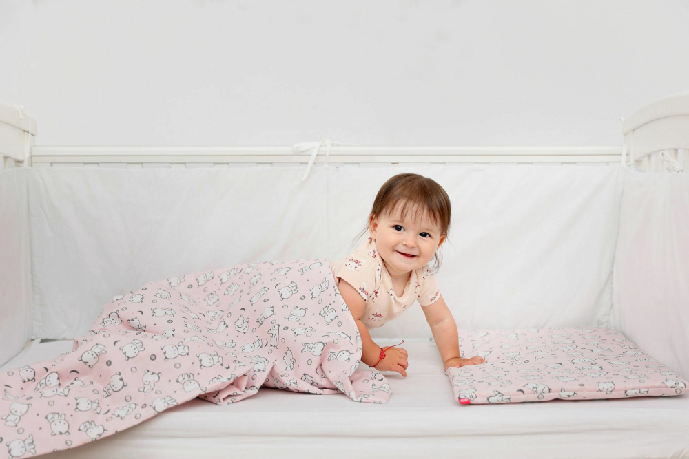 Lenjerie Pat Copii Baby Bear Roz KidsDecor Bumbac - imagine 3
