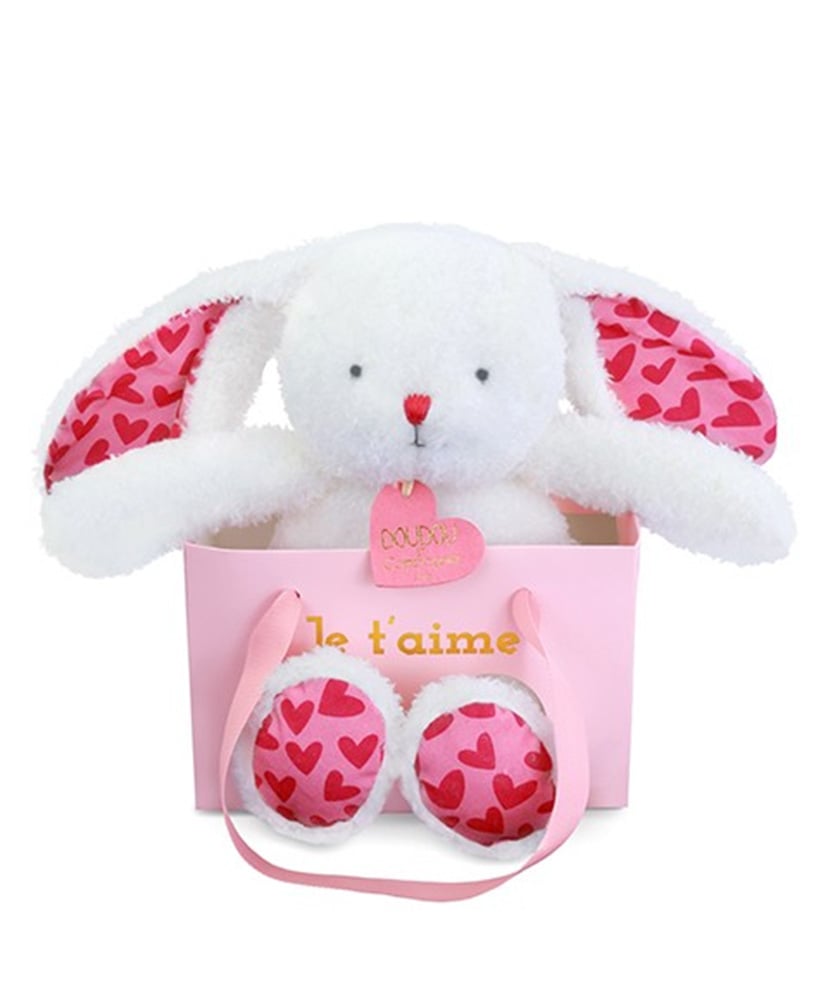 Iepuras Doudou Te Iubesc | Cadou Plus 25cm