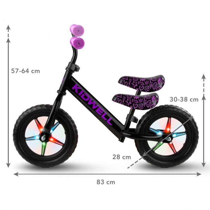 Kidwell Rebel Neon Pink Bicicletă LED - imagine 7