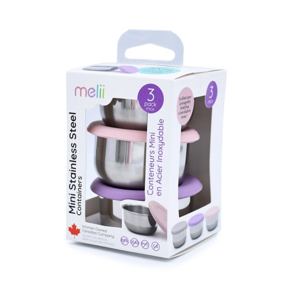 Set 3 Recipiente Mini Inox Melii | Etanșe - imagine 3