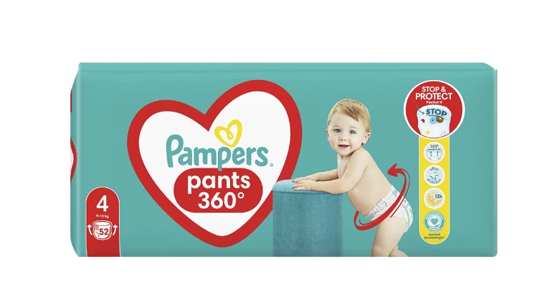 Scutece Pampers Pants 4 - Protecție totală 52buc - imagine 4