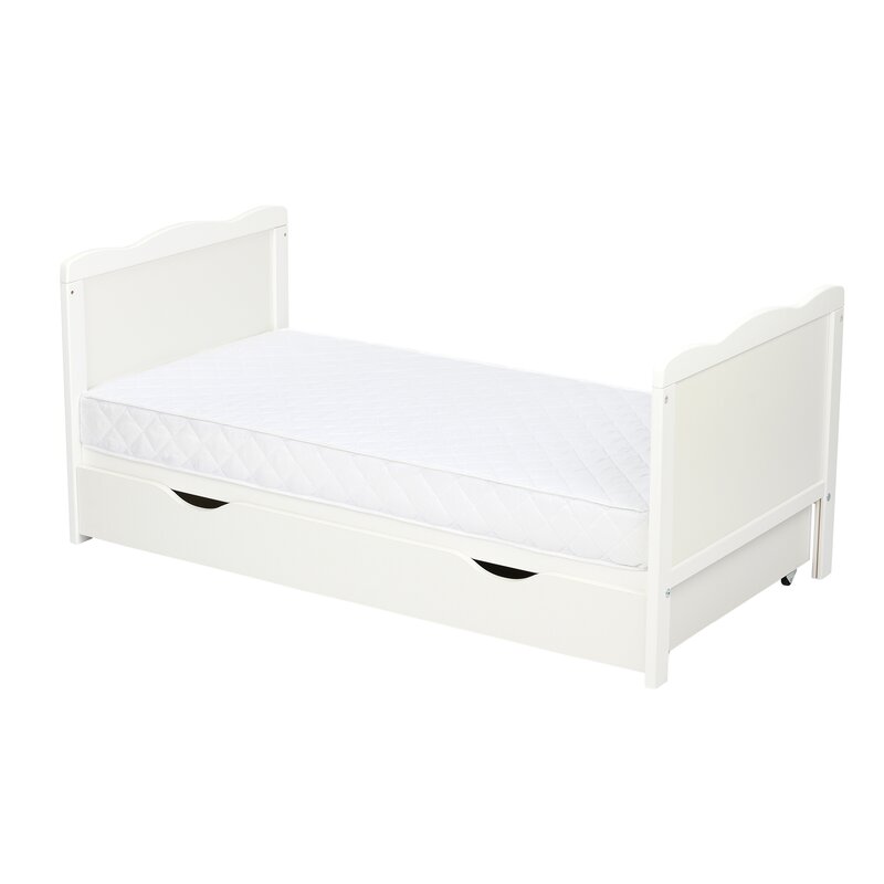 Patut Julia Qmini 120x60 Alb cu Sertar