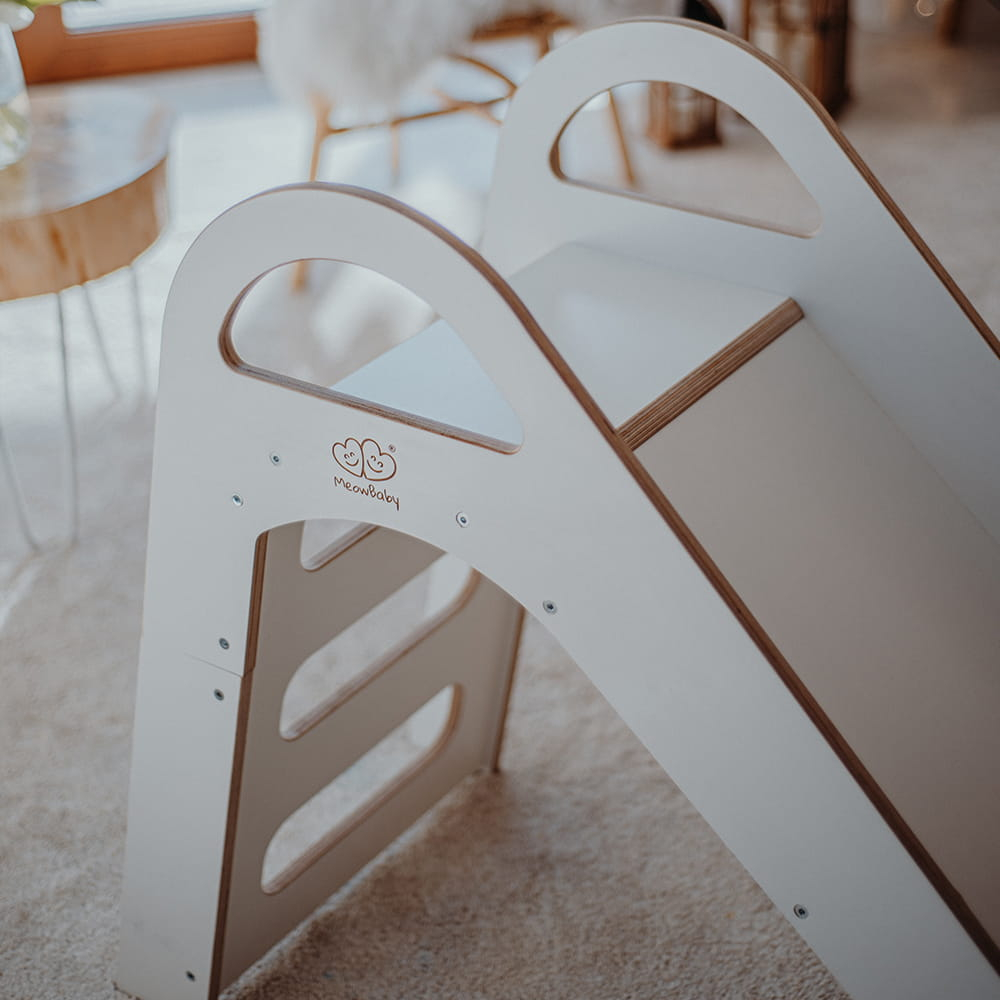Tobogan MeowBaby Scandi Slider, Alb, Montessori - imagine 5