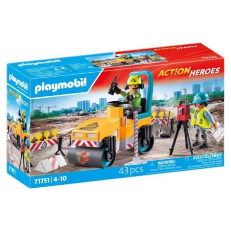 Playmobil Compactor Asfalt | Jucărie Construcții - imagine 2
