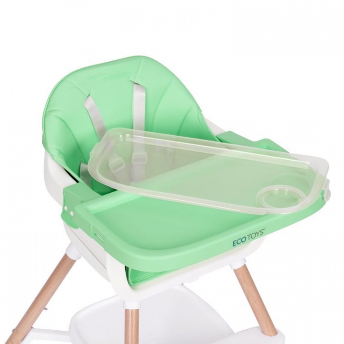 Scaun masă 2-in-1 Ecotoys Verde multifuncțional - imagine 5