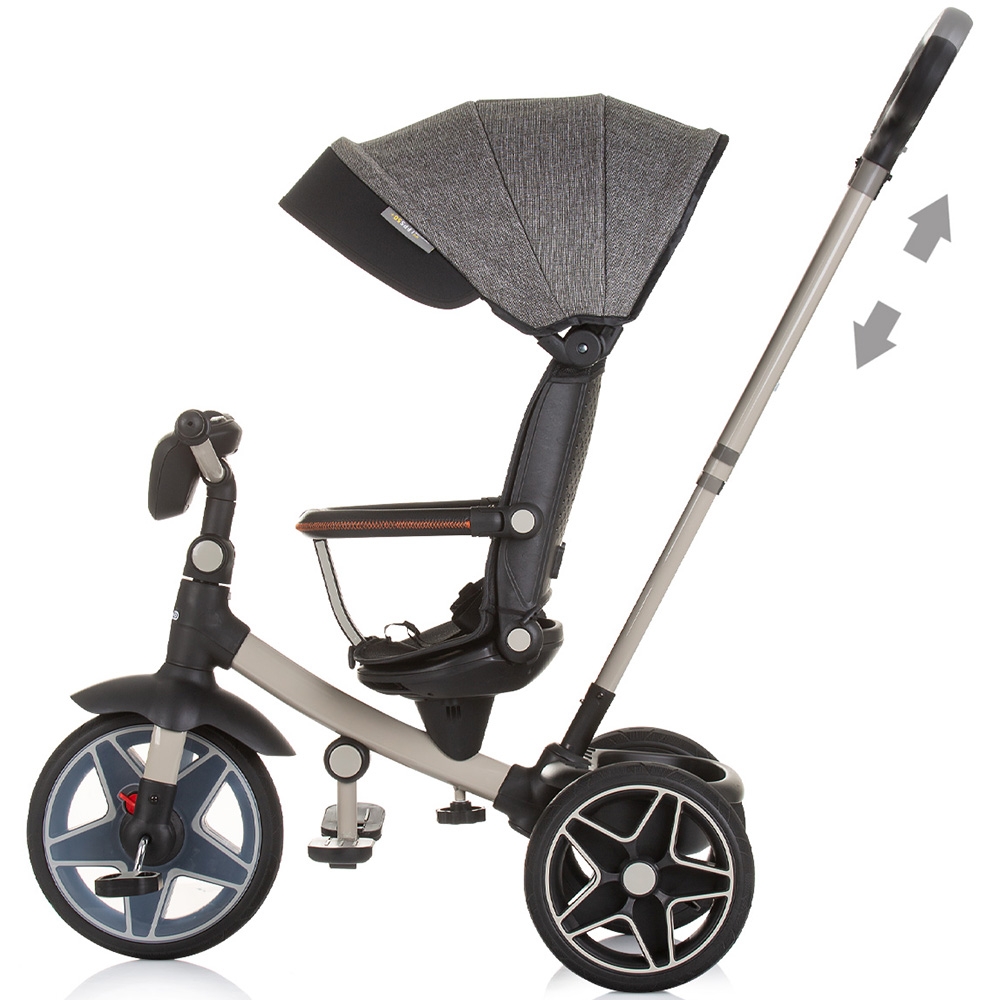 Tricicleta Chipolino Derby Granite, Copertină și Scaun Reversibil