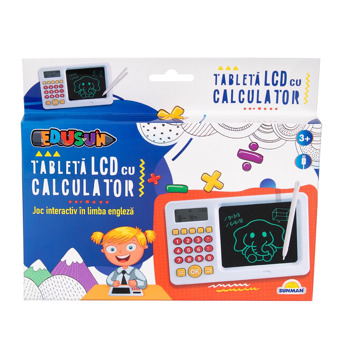 Tableta Digitala LCD cu Calculator Edu Sun
