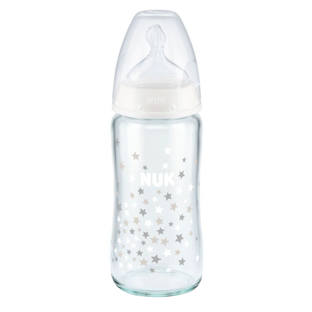 Biberon NUK First Choice 240ml, Tetina Silicon M, Alb - imagine 2