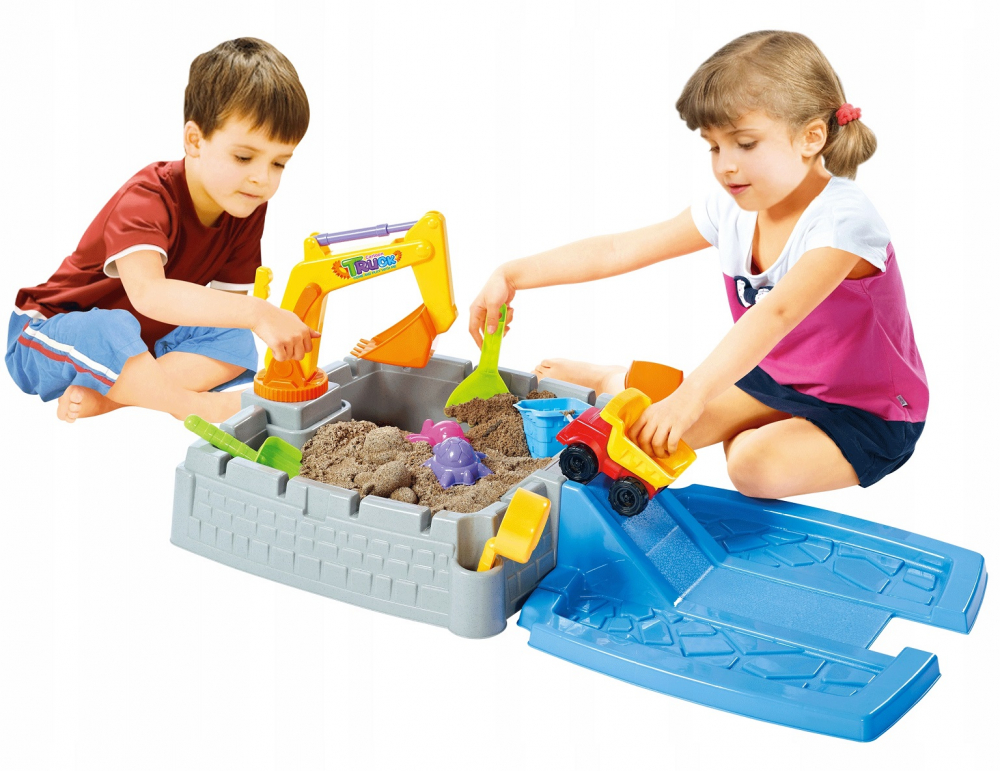 Matadi Sandbox 2in1 Excavator & Camion Jucărie Exterior - imagine 3
