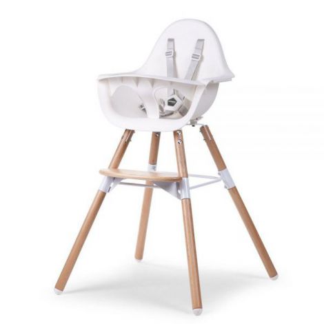 Scaun de Masa Childhome Evolu 2 Natural/Alb, Reglabil