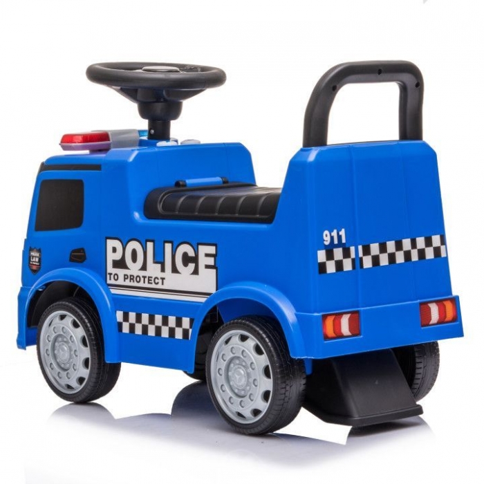 Masinuta Pedale Ecotoys Mercedes Politie Albastru - imagine 2