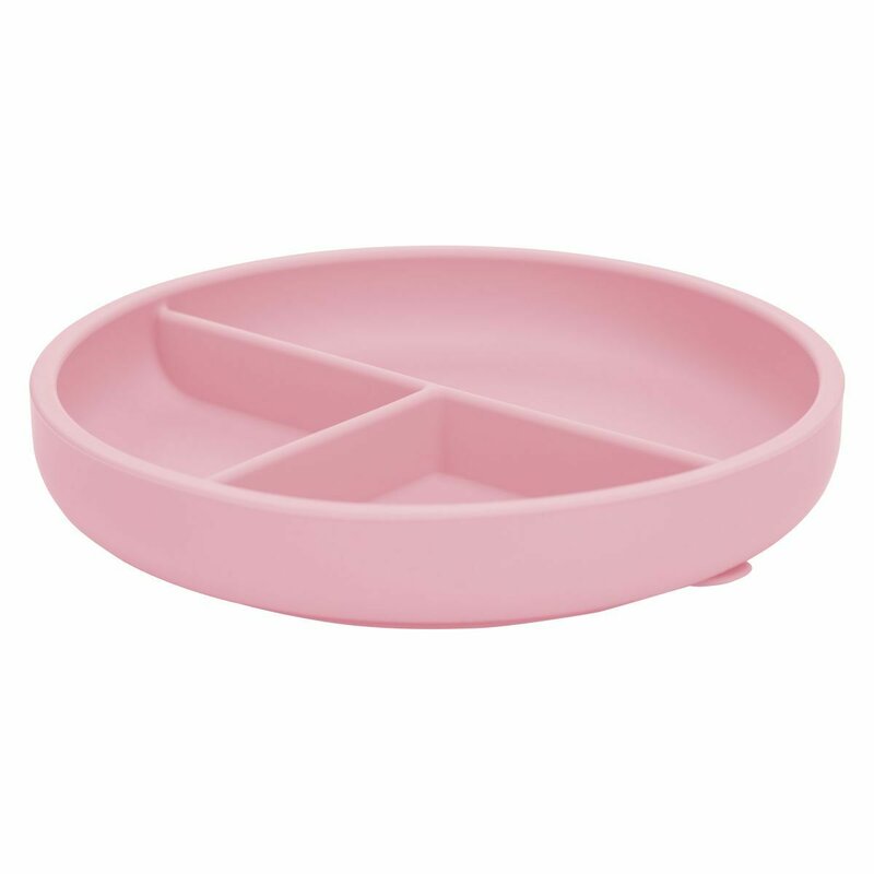 Farfurie FreeON cu ventuză, 3 compartimente, Pink - imagine 4
