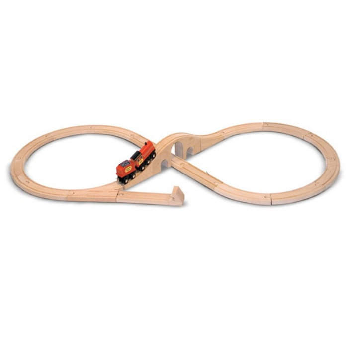 Tren Lemn și Circuit 8 Melissa & Doug