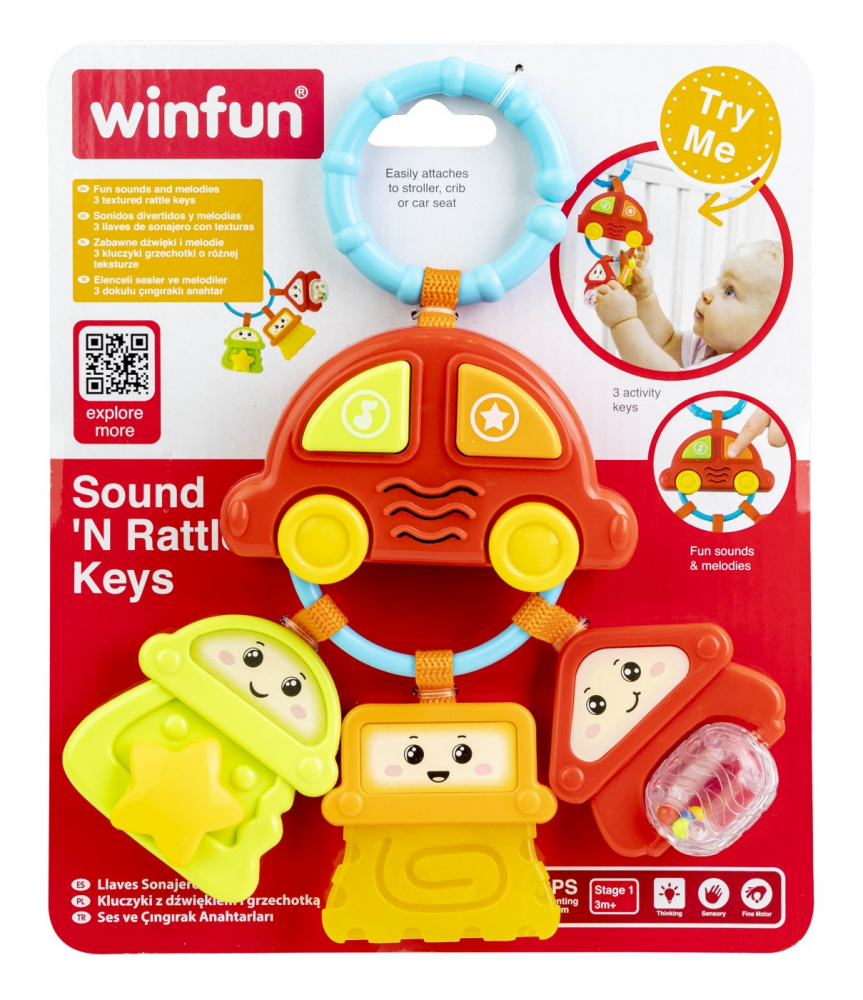 Winfun Zornăitoare Mașinuță - Stimulare Senzorială