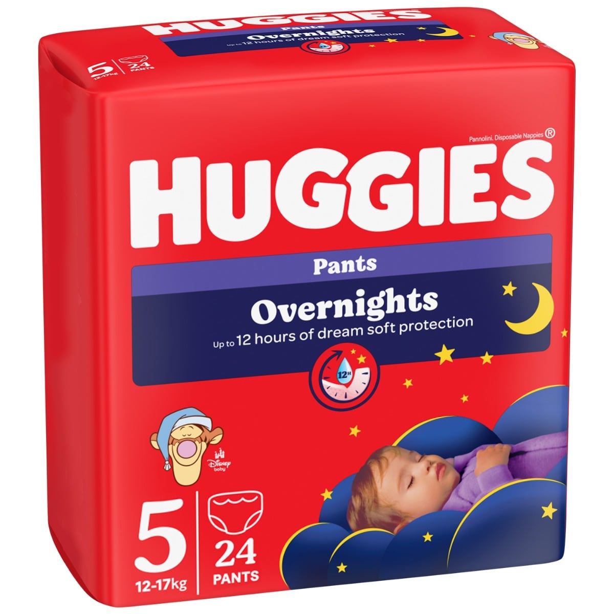 Scutece Huggies Overnights Nr.5, 12-17kg, 24 buc
