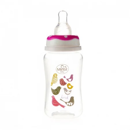Biberon Minut Baby 125ml 0+ Roz Anti-colici