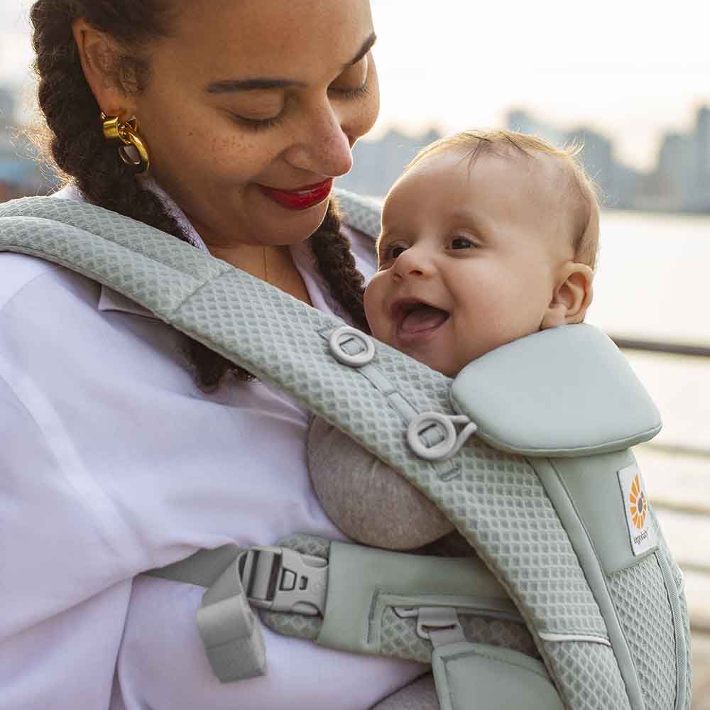 Marsupiu Ergobaby Omni Breeze Sage Green | Respirabil - imagine 3