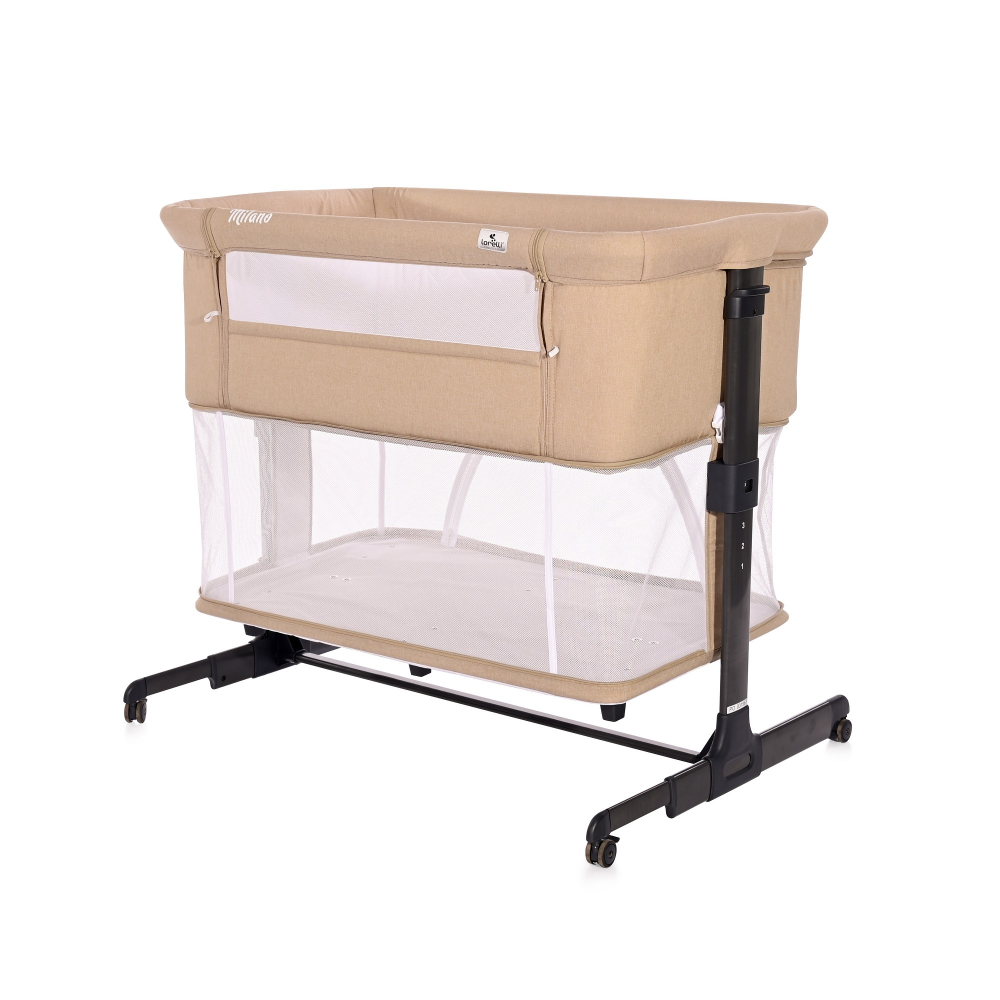Patut Co-Sleeper Lorelli Milano Beige, Pliabil - imagine 3