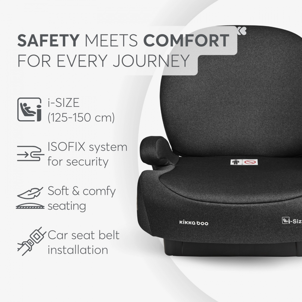 KikkaBoo i-Boost Inaltator Auto i-Size cu Isofix - imagine 9