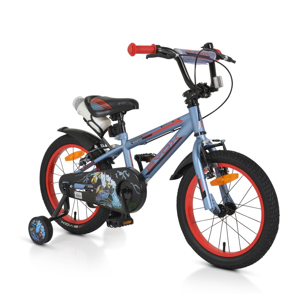 Bicicleta Byox Monster Grey 16" cu Frână Mână - imagine 4