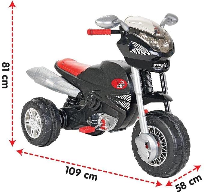 Motocicleta Pilsan Desert Eagle Black, cu pedale - imagine 3