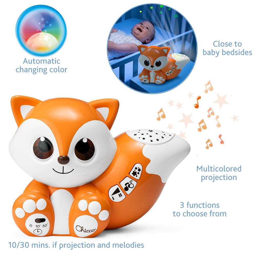 Jucarie Chicco Vulpita Foxy 2in1 Proiector