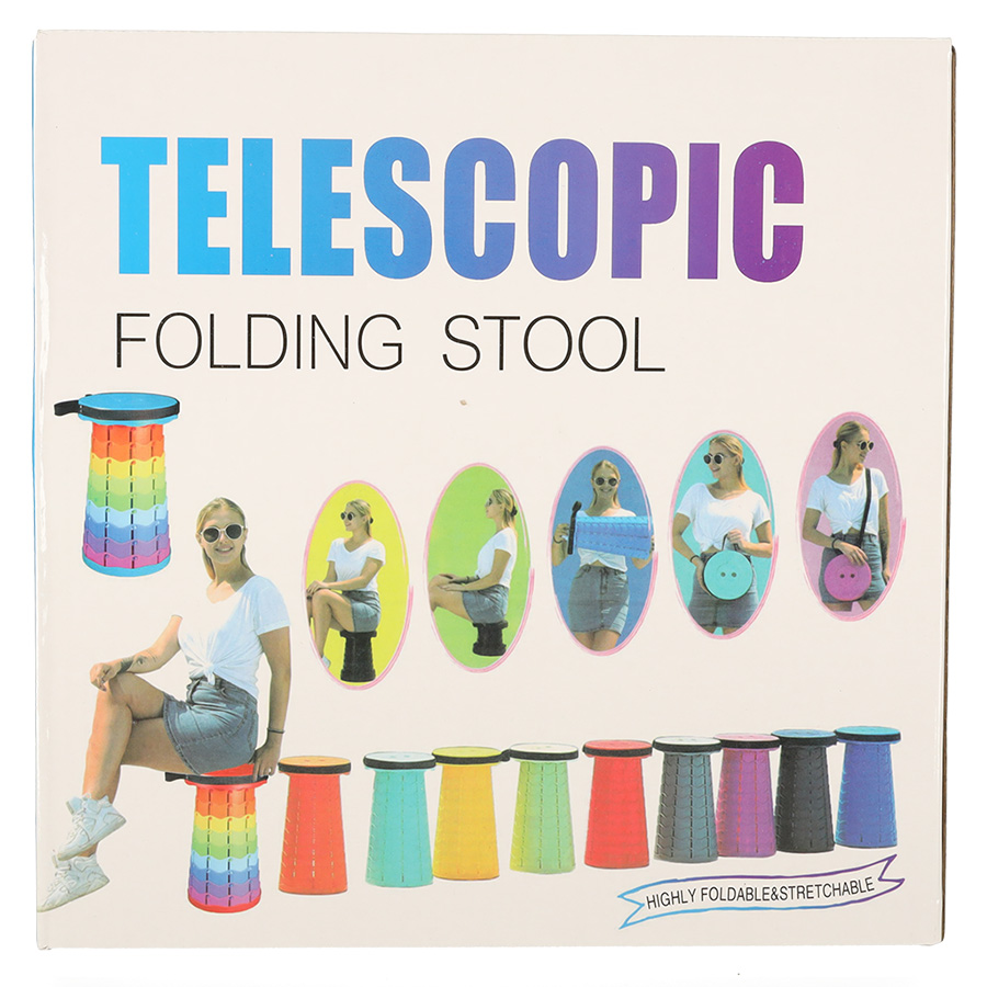Scaun telescopic pliabil 24 cm Blue - Ikonka - imagine 6