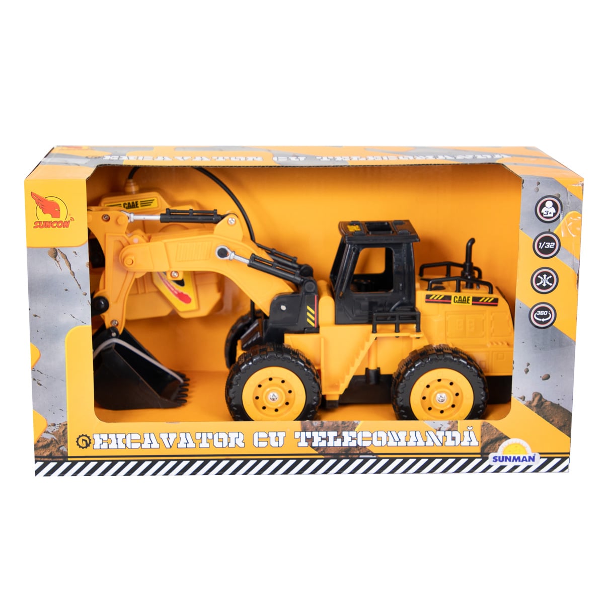 Excavator RC Maxx Wheels 1:32 cu Telecomandă